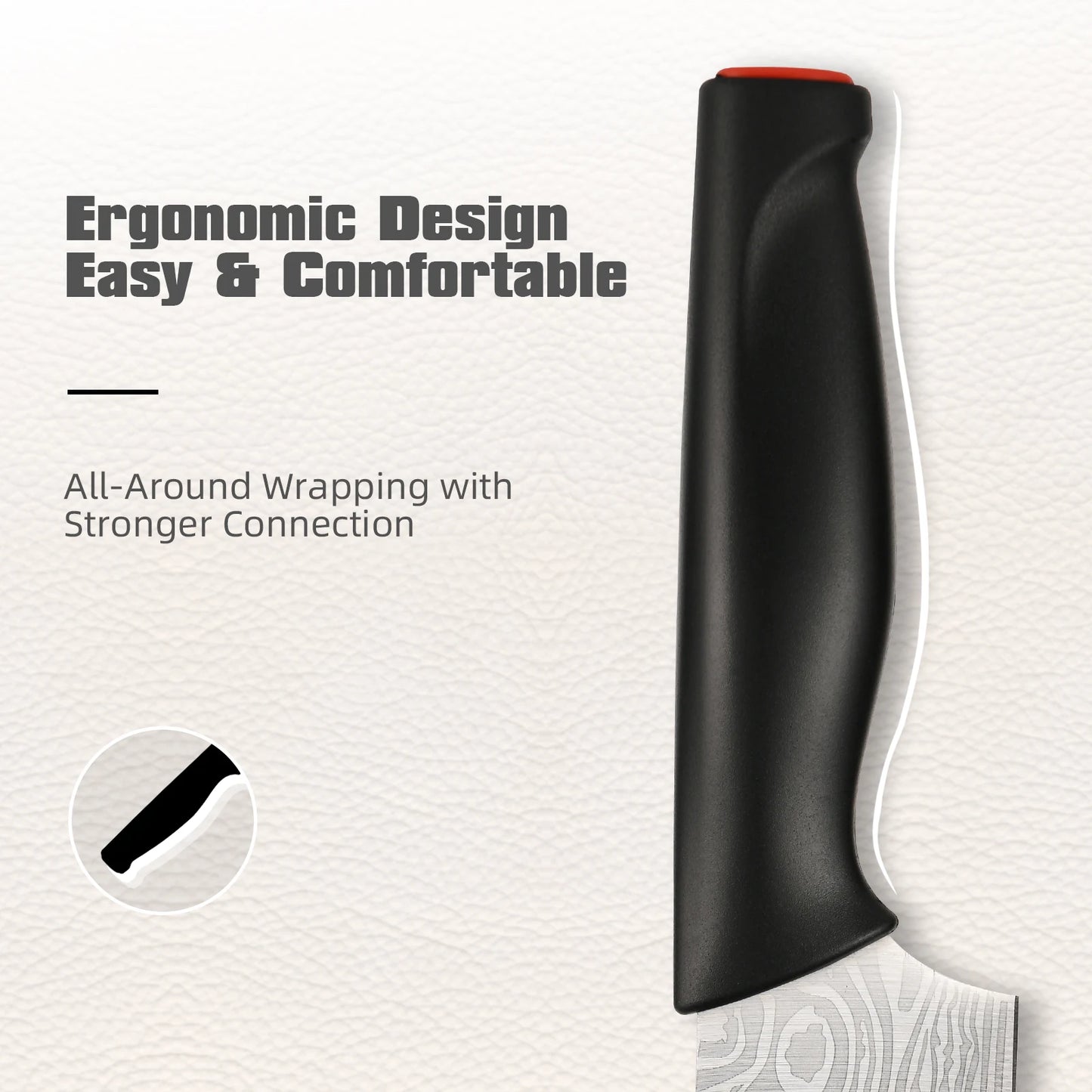 15-Piece High Carbon Knife Set with Sharpener