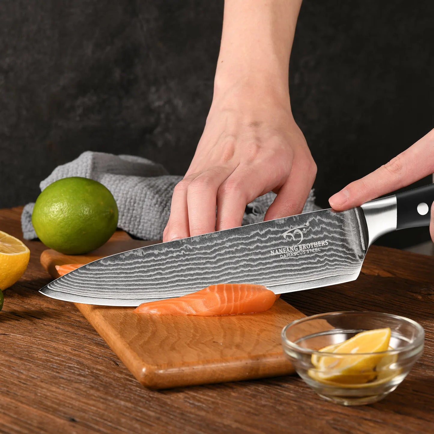 8 Inch Damascus High-Carbon Gyuto Knife