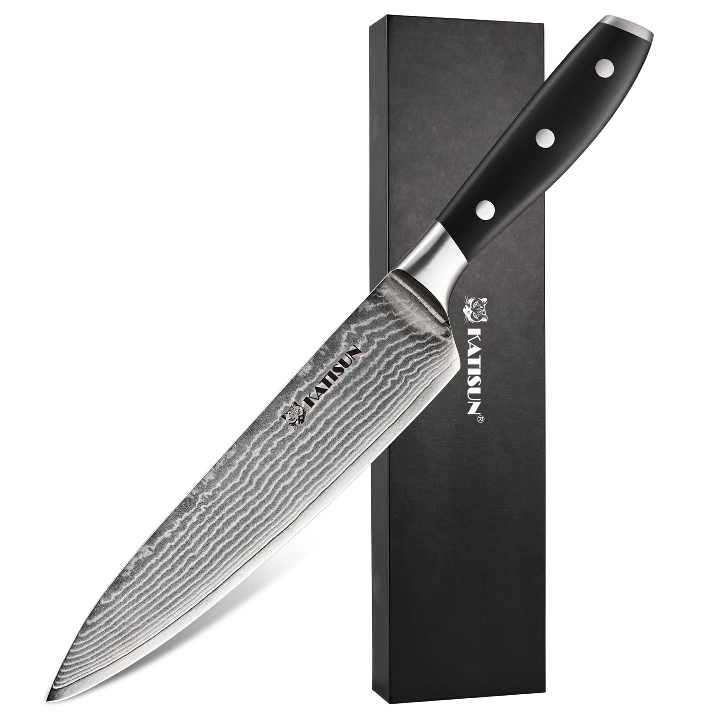 8 Inch Damascus High-Carbon Gyuto Knife