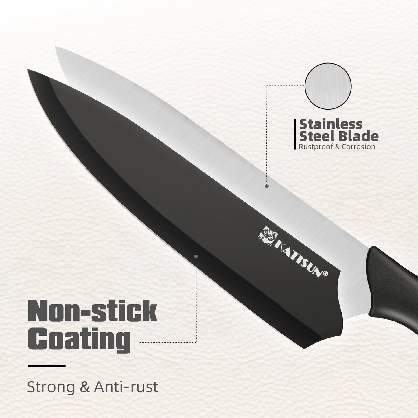 16-Piece Carbon & Stainless Knife Set with Board